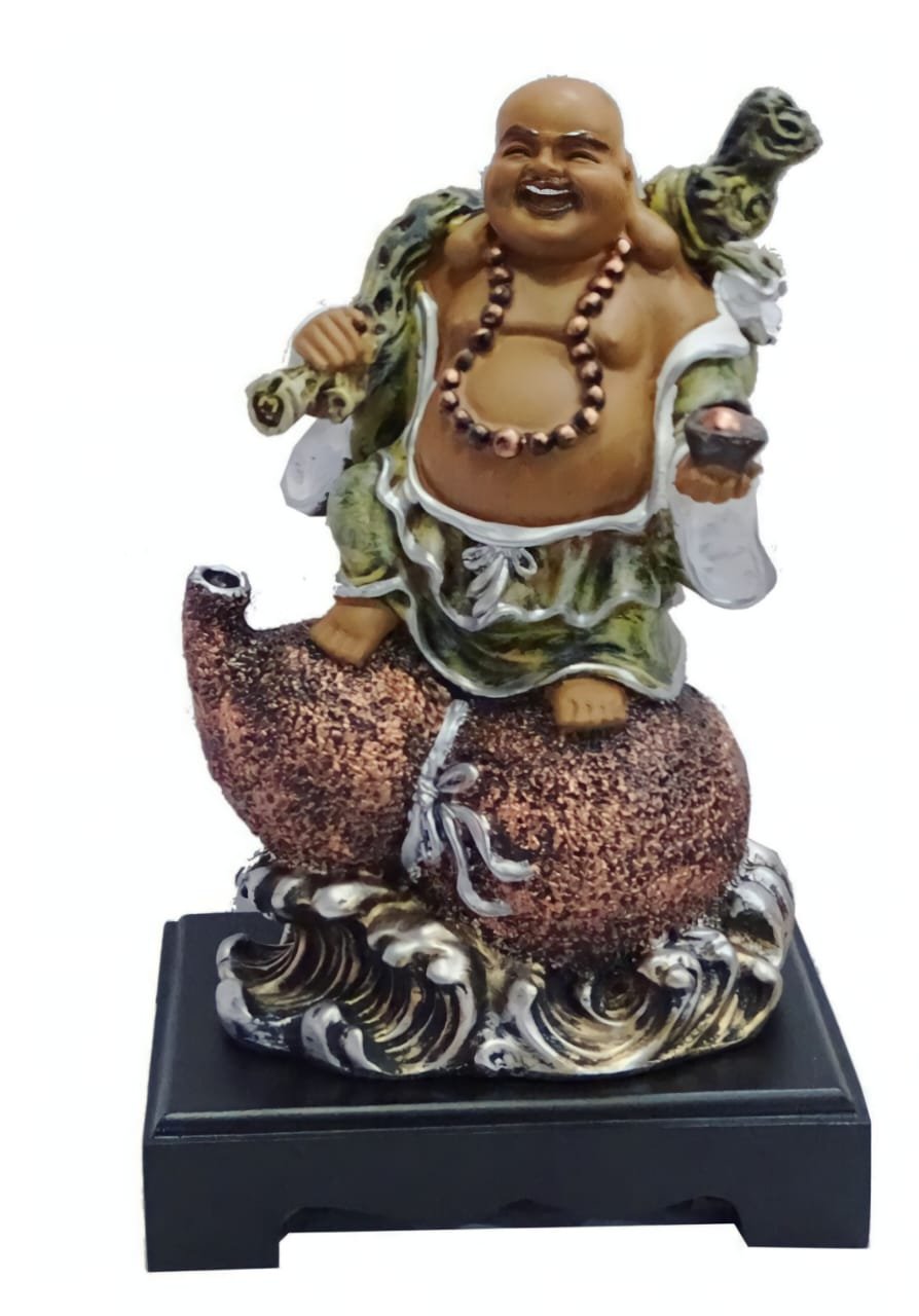 IMG-20230712-WA0001 12" Money Potli (cloth sack) Buddha - Image 1