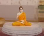 13" Calm Posture Buddha comes in orange colour. - Image 7