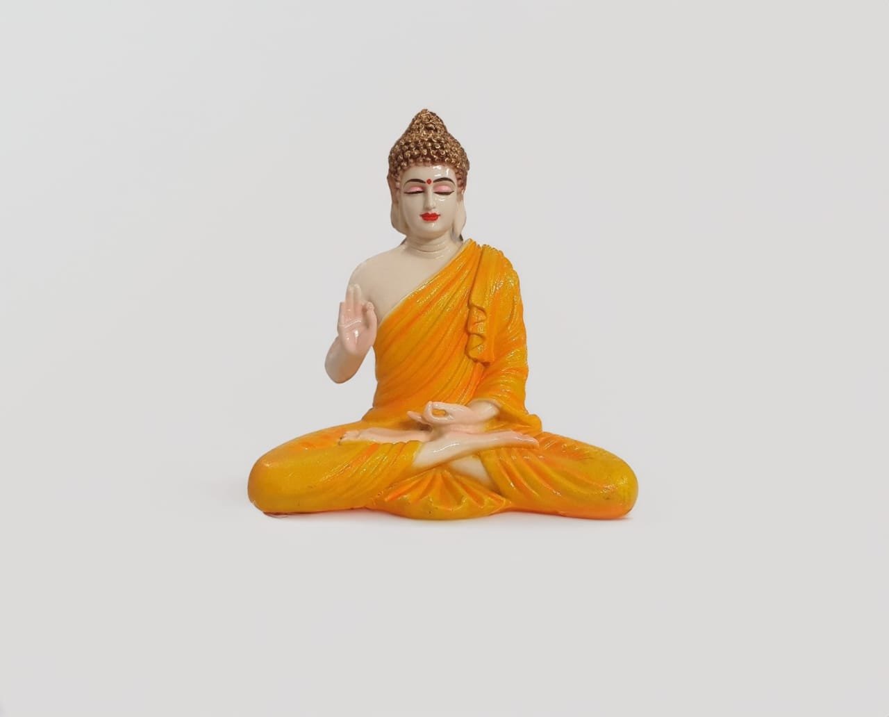 IMG-20231003-WA0006 13" Calm Posture Buddha comes in orange colour. - Image 1