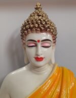 13" Calm Posture Buddha comes in orange colour. - Image 3