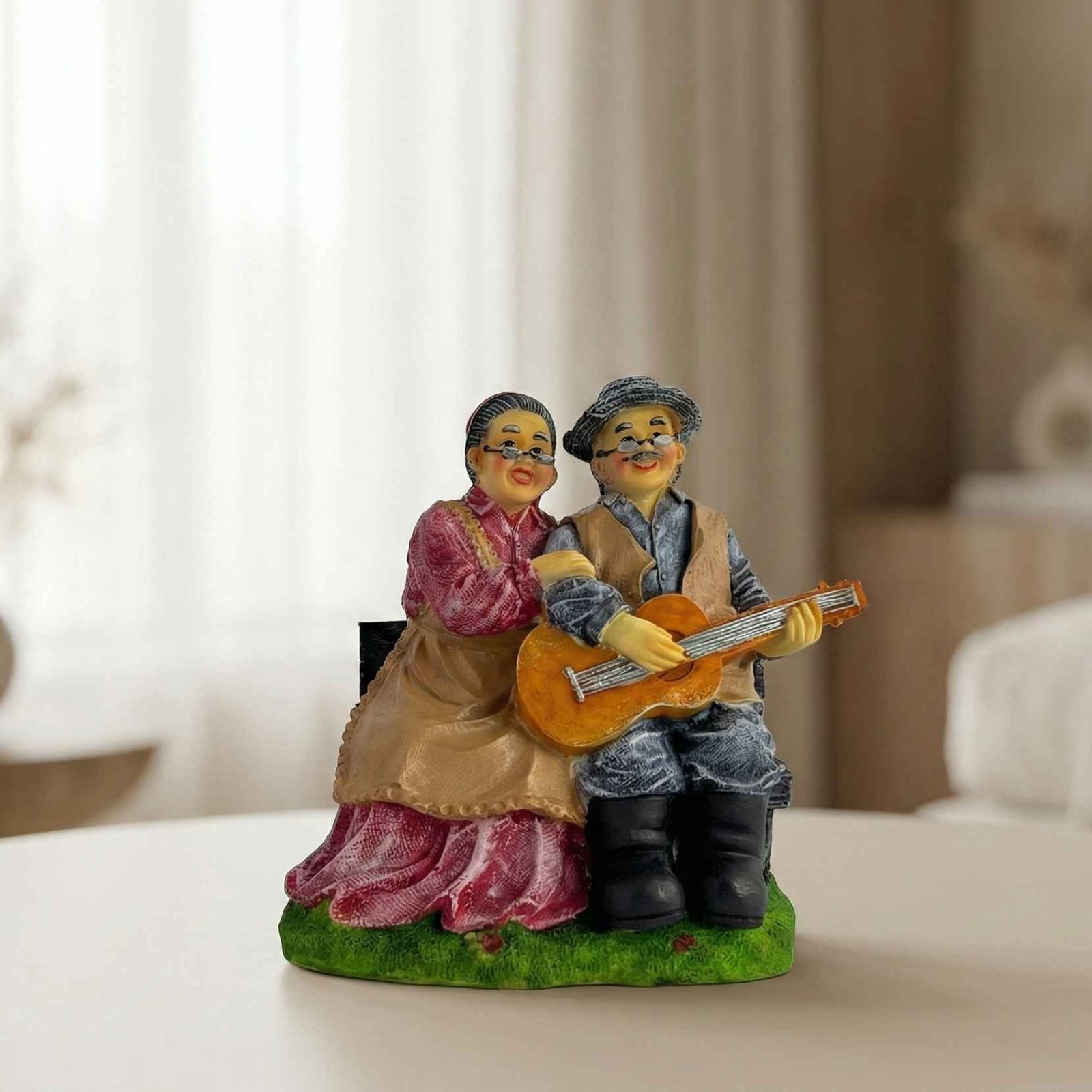 Made with LogoLicious Add Your Logo App TCG 6.2" Dada Dadi Guitar Statue - Image 1